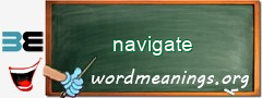 WordMeaning blackboard for navigate